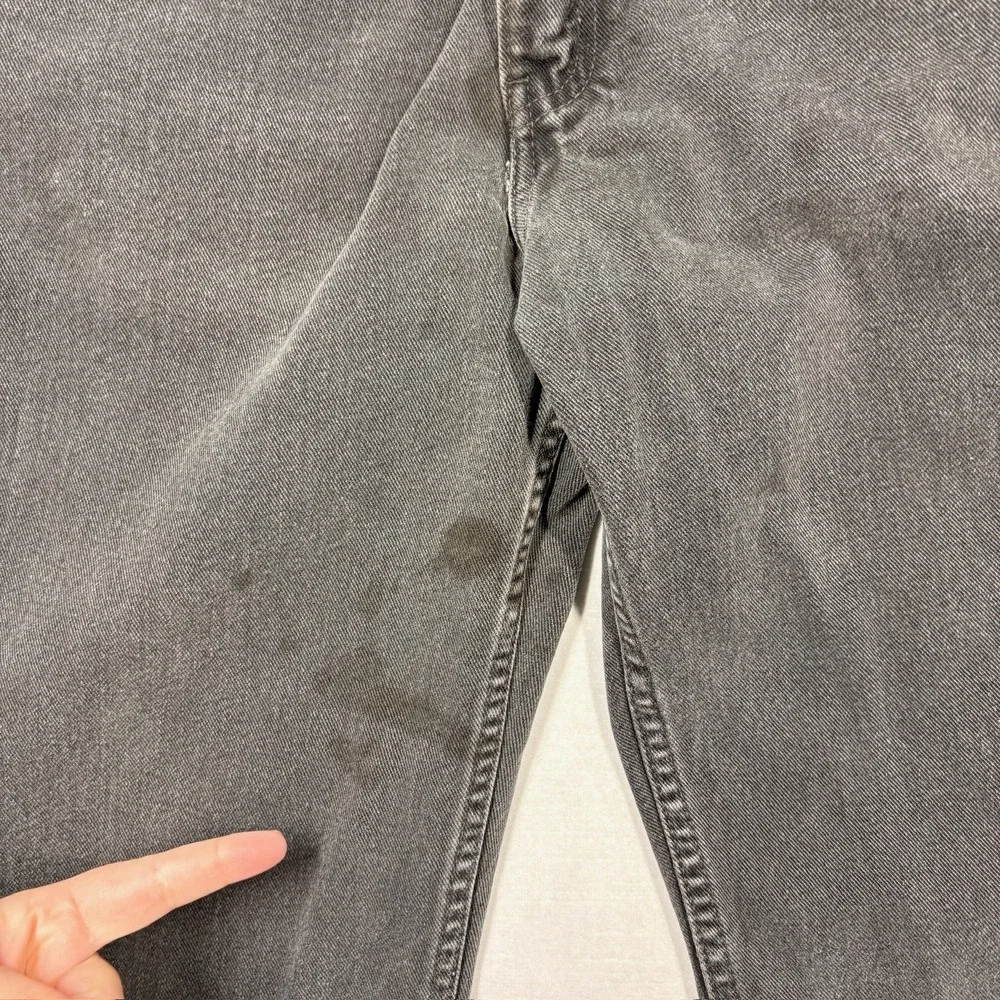 Levis 550 Jeans‎ Mens 34x32 Black Denim Relaxed Fit Y2K Baggy Grunge Stained